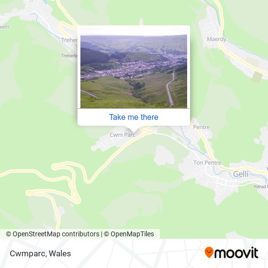 Cwmparc map