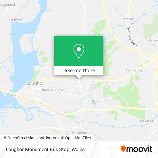 Loughor Monument Bus Stop map