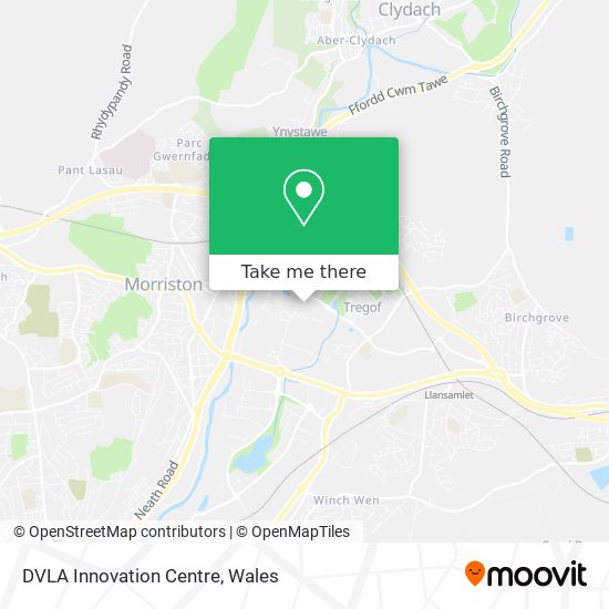 DVLA Innovation Centre map