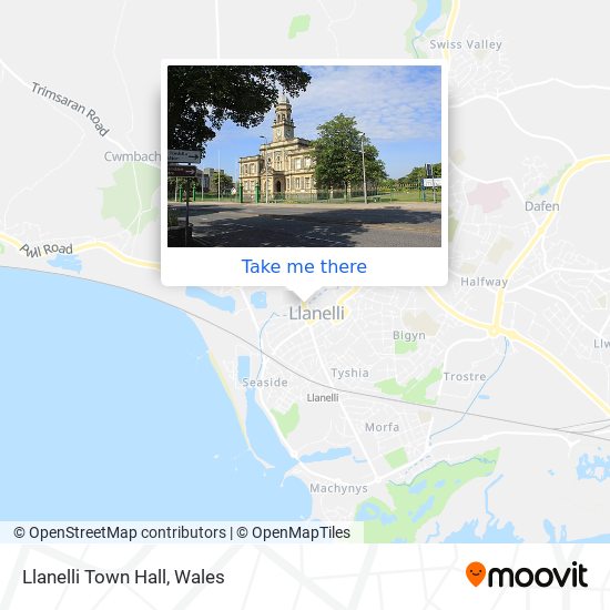 Llanelli Town Hall map