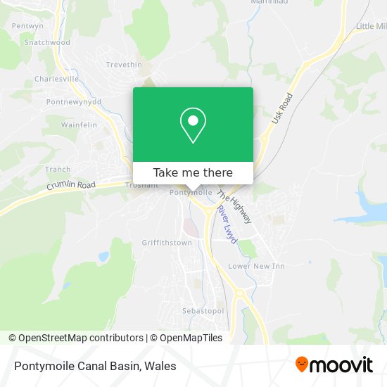 Pontymoile Canal Basin map