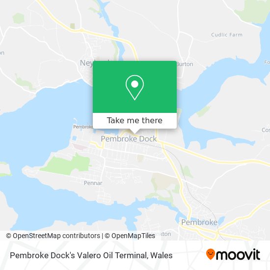 Pembroke Dock's Valero Oil Terminal map