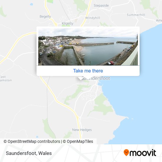 Saundersfoot map