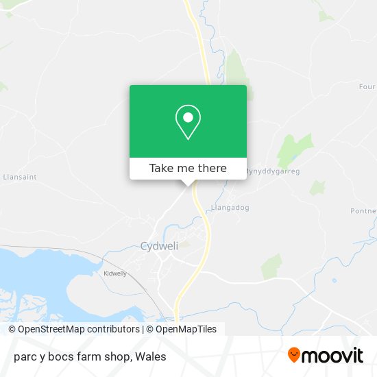 parc y bocs farm shop map