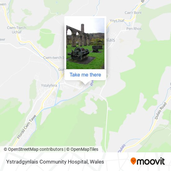 Ystradgynlais Community Hospital map