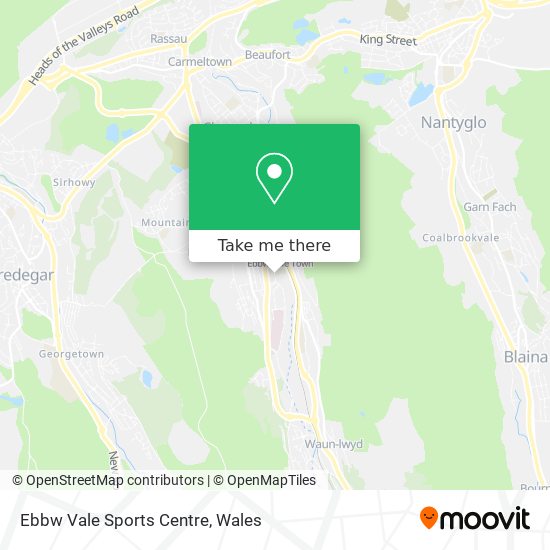 Ebbw Vale Sports Centre map