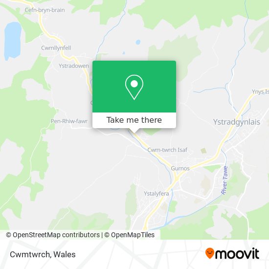 Cwmtwrch map