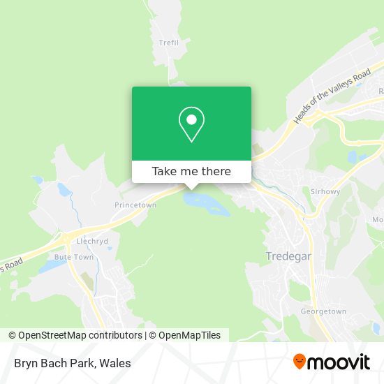 Bryn Bach Park map