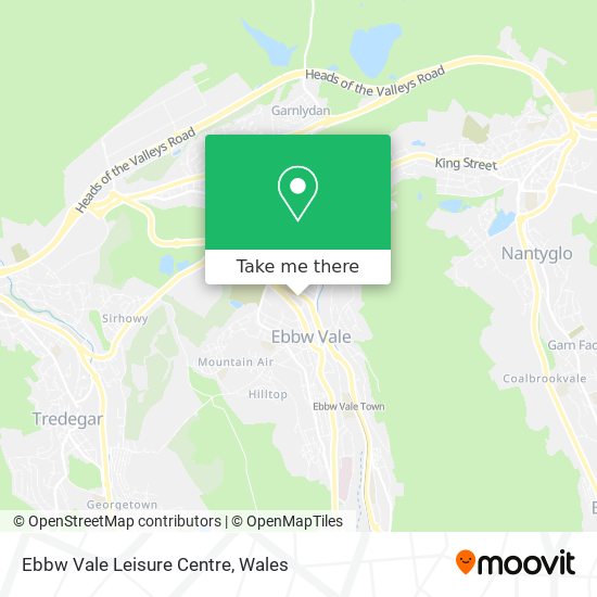 Ebbw Vale Leisure Centre map