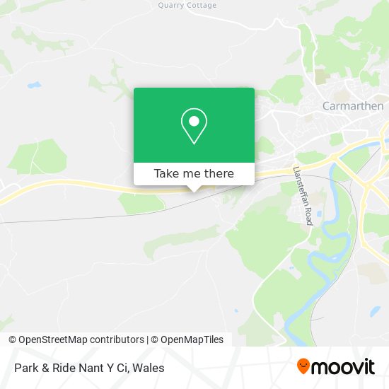 Park & Ride Nant Y Ci map