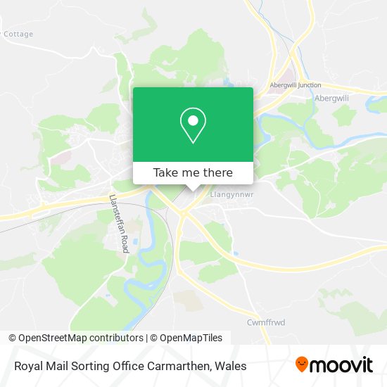 Royal Mail Sorting Office Carmarthen map