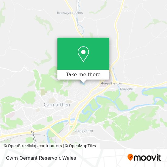 Cwm-Oernant Reservoir map