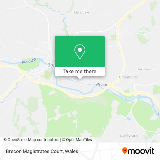 Brecon Magistrates Court map