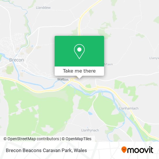 Brecon Beacons Caravan Park map