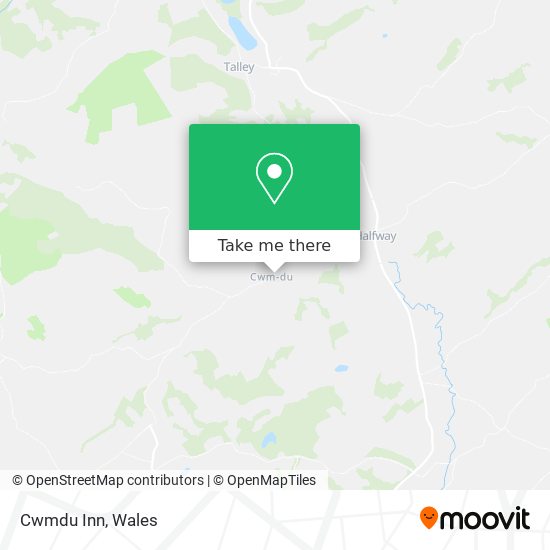 Cwmdu Inn map