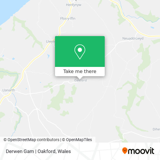Derwen Gam | Oakford map