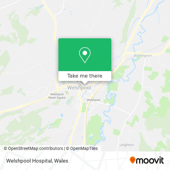 Welshpool Hospital map
