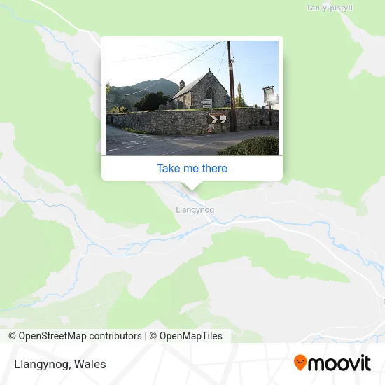 Llangynog map