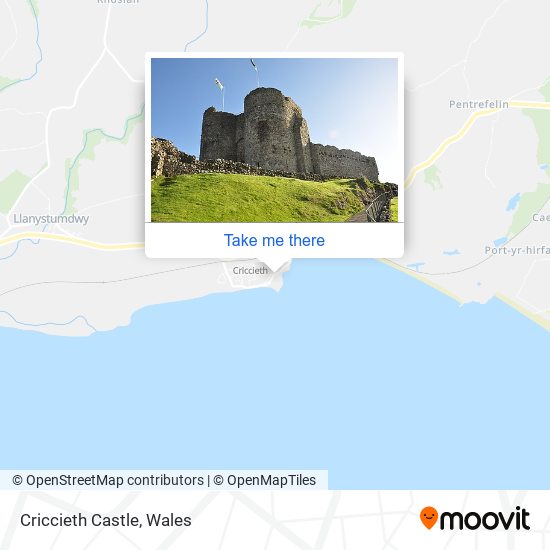 Criccieth Castle map