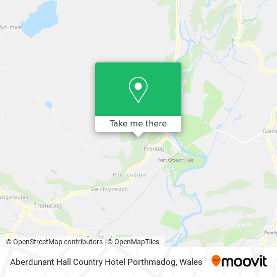 Aberdunant Hall Country Hotel Porthmadog map