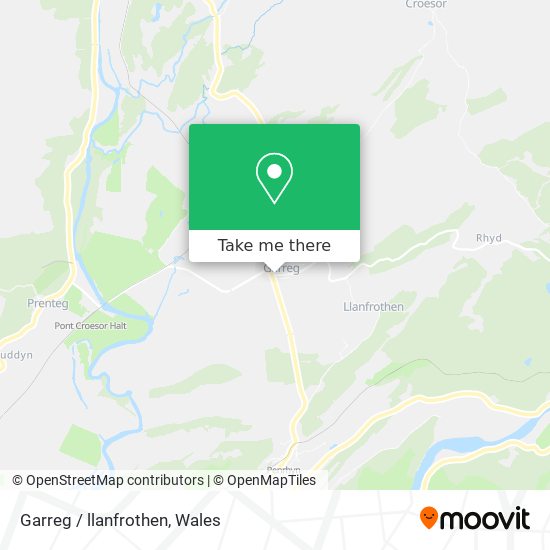 Garreg / llanfrothen map