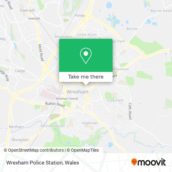 Wrexham Police Station map