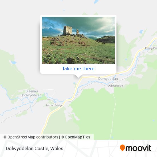 Dolwyddelan Castle map