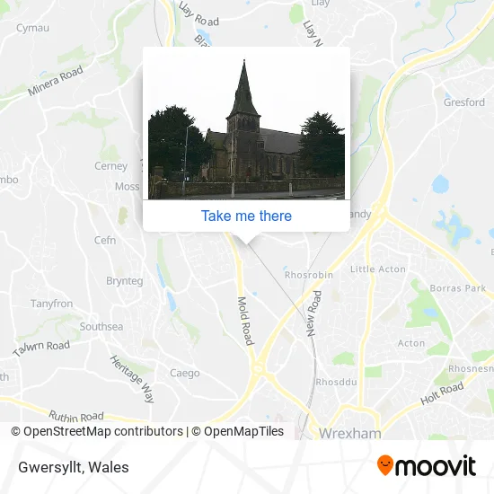 Gwersyllt map