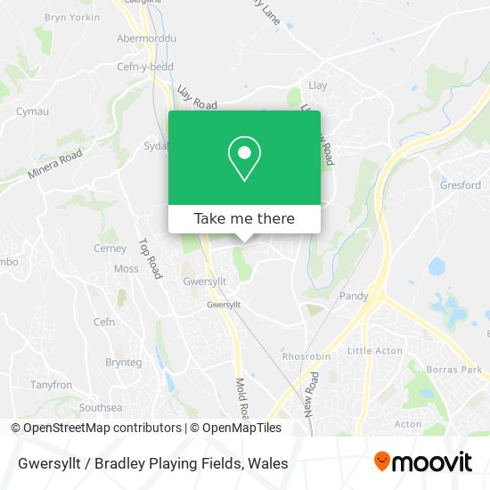 Gwersyllt / Bradley Playing Fields map