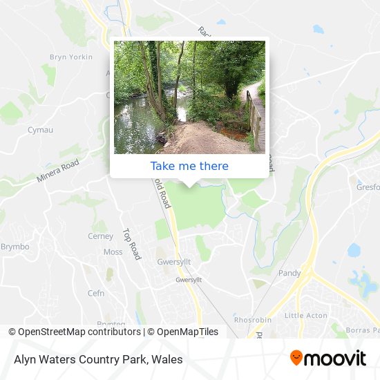 Alyn Waters Country Park map