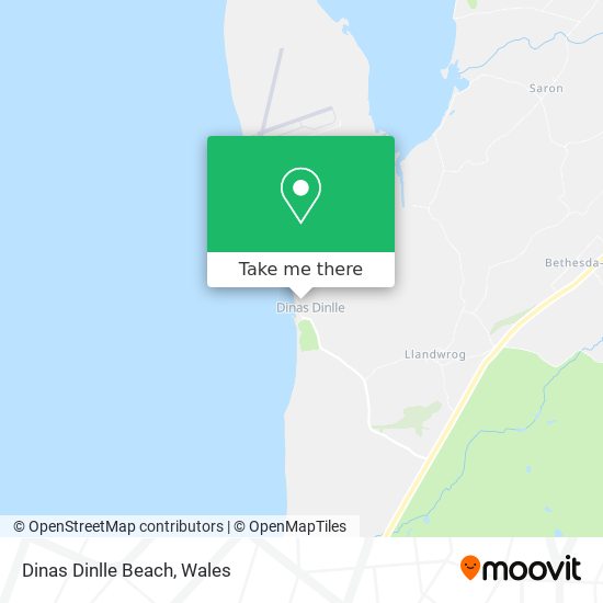 Dinas Dinlle Beach map