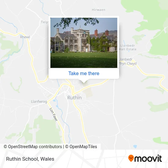 Ruthin School map