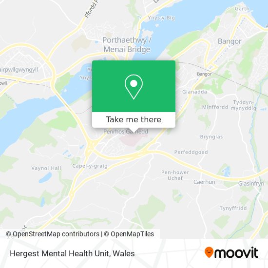 Hergest Mental Health Unit map