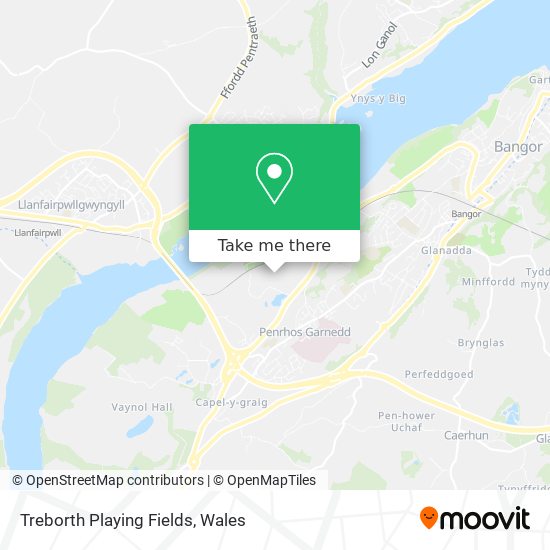 Treborth Playing Fields map