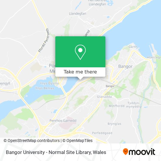 Bangor University - Normal Site Library map