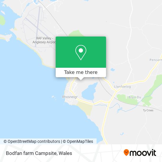 Bodfan farm Campsite map