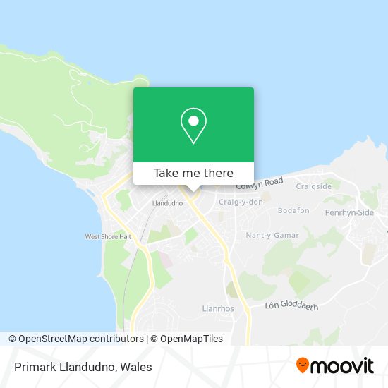 Primark Llandudno map