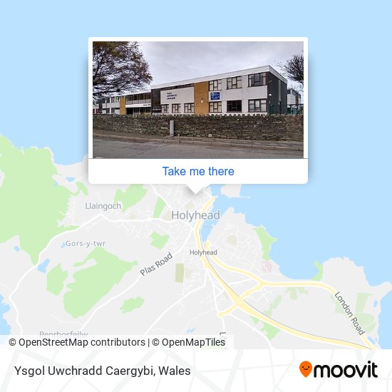 Ysgol Uwchradd Caergybi map