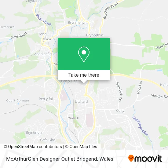 McArthurGlen Designer Outlet Bridgend map