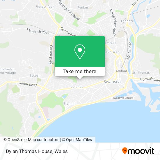 Dylan Thomas House map