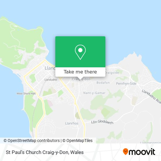 St Paul's Church Craig-y-Don map