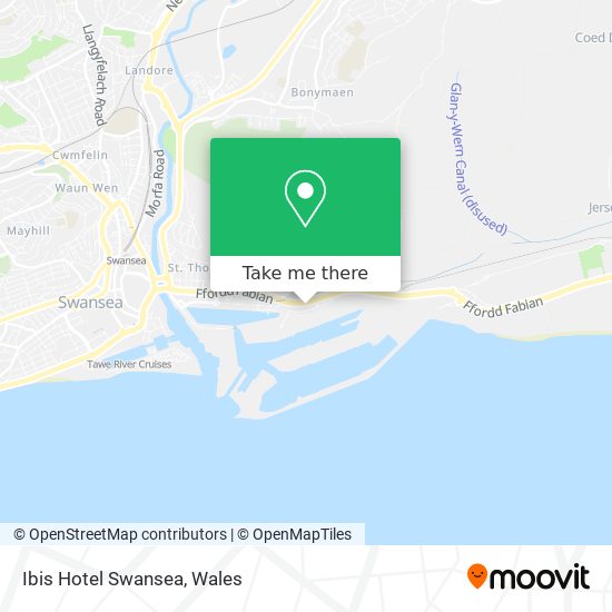 Ibis Hotel Swansea map