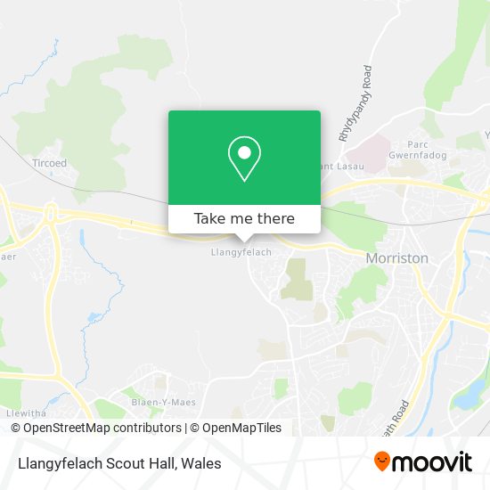 Llangyfelach Scout Hall map