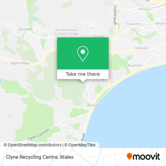 Clyne Recycling Centre map