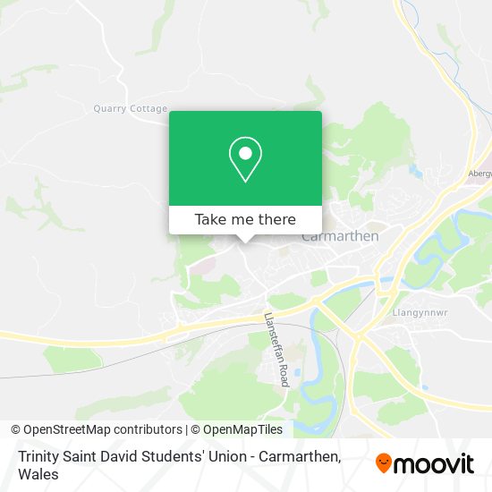 Trinity Saint David Students' Union - Carmarthen map