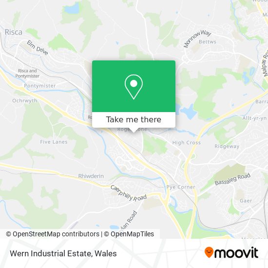 Wern Industrial Estate map