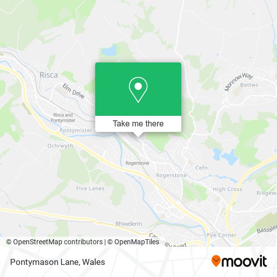 Pontymason Lane map