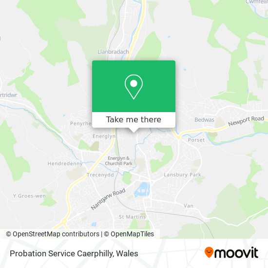Probation Service Caerphilly map