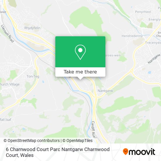 6 Charnwood Court Parc Nantgarw Charnwood Court map