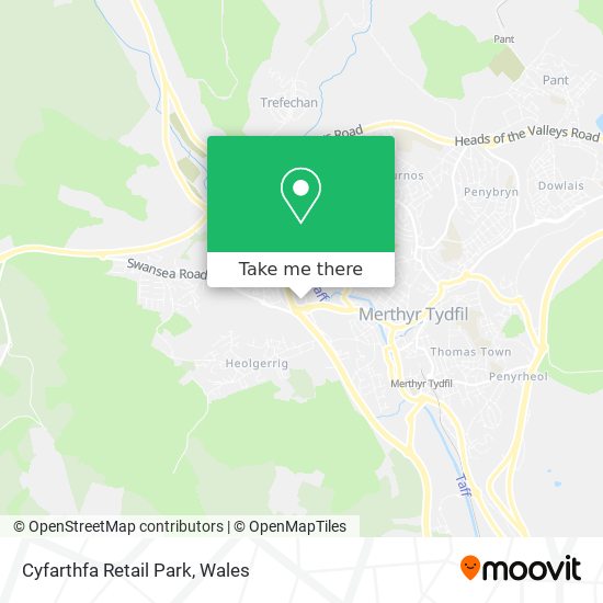 Cyfarthfa Retail Park map
